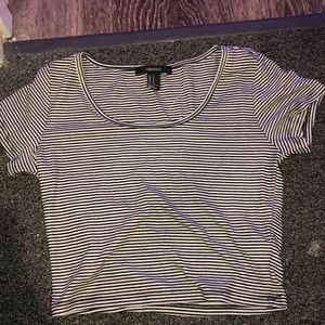 Striped Forever 21 Crop top